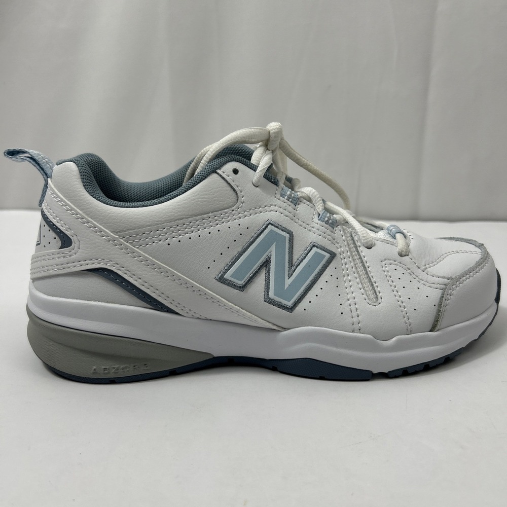 New Balance 608V5 Women's Sz 6.5 / Men's Sz 5 White Light Blue Lace Up Sneakers